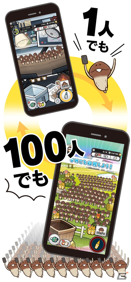 今度のなめこはマルチプレイに対応！「みんなのなめこ栽培キット」が今冬にiOS/Androidでリリース決定！の画像2