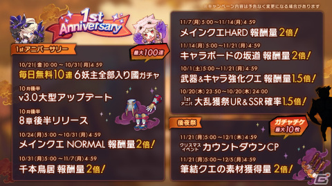 「ラグナドール 妖しき皇帝と終焉の夜叉姫」にて1st Anniversaryキャンペーンが開催！オフィシャルファンブックの受注受付も開始の画像1