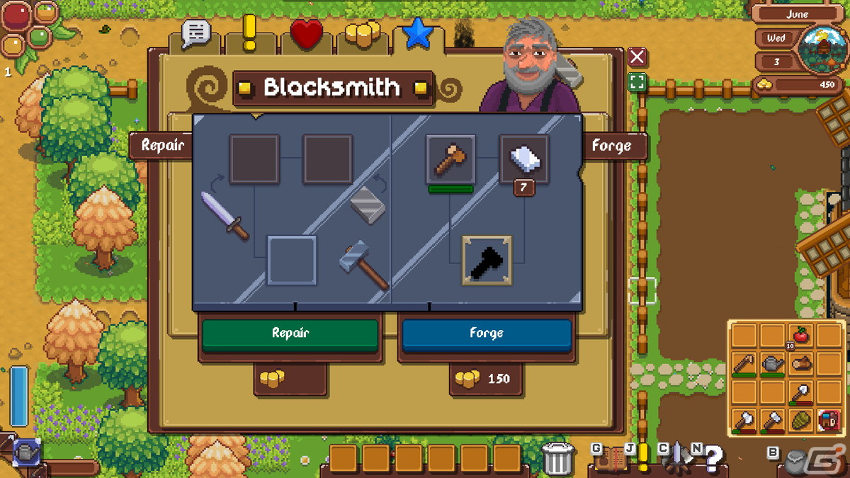 戦闘と人生シミュレーションを融合させたPC向けサンドボックス型RPG「ピクセルシャー（Pixelshire）」が発表！の画像5