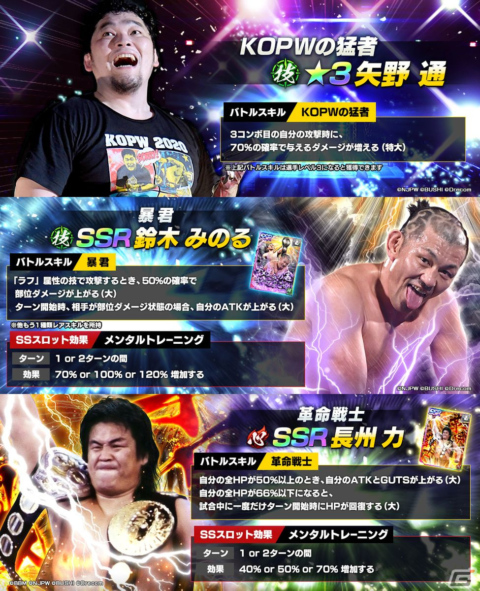 新日本プロレスSTRONG SPIRITS」で新☆3矢野通選手と新SSRパートナー