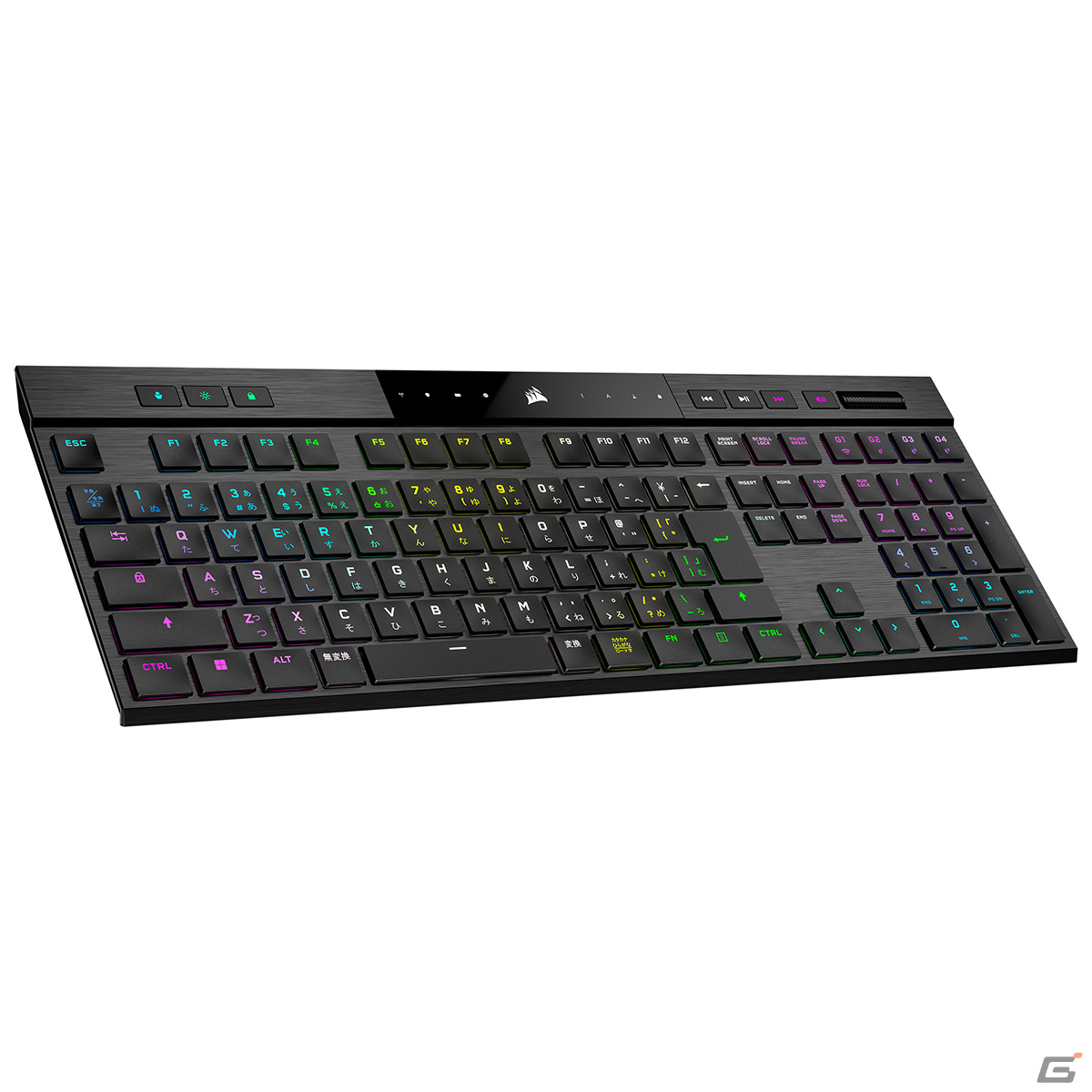 薄型メカニカルゲーミングキーボード「CORSAIR K100 AIR WIRELESS」が11月5日に発売―わずか11～17mmの極薄筐体の画像1