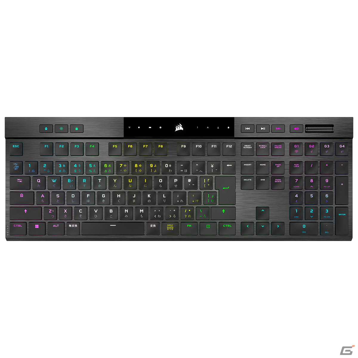薄型メカニカルゲーミングキーボード「CORSAIR K100 AIR WIRELESS」が11月5日に発売―わずか11～17mmの極薄筐体の画像3