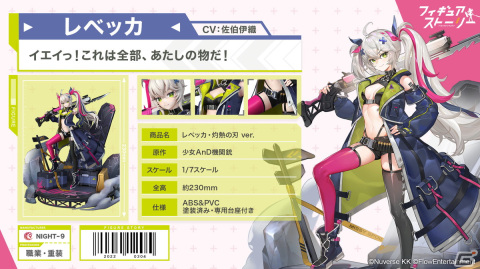 「フィギュアストーリー」に新フィギュアのクレア（CV：小原莉子）とレベッカ（CV：佐伯伊織）が登場！の画像4