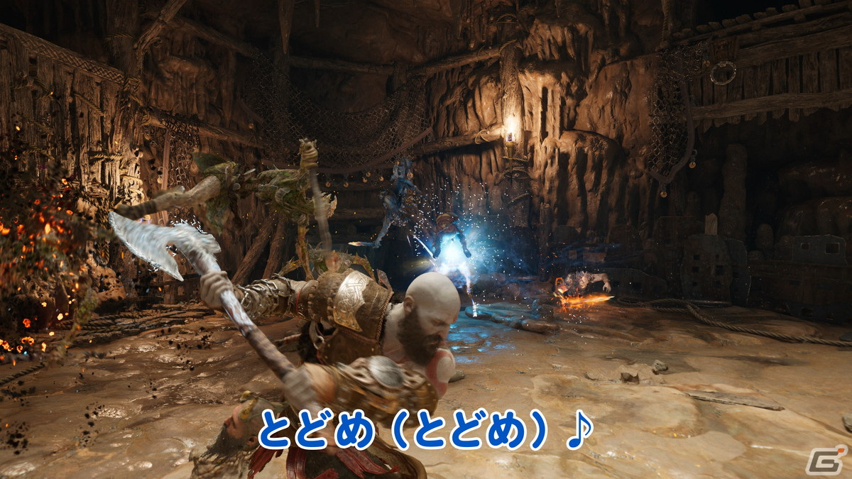 「ゴッド・オブ・ウォー ラグナロク」佐藤弘道さん出演の子供番組風動画が公開！斧投げや力強いダンスを披露の画像10