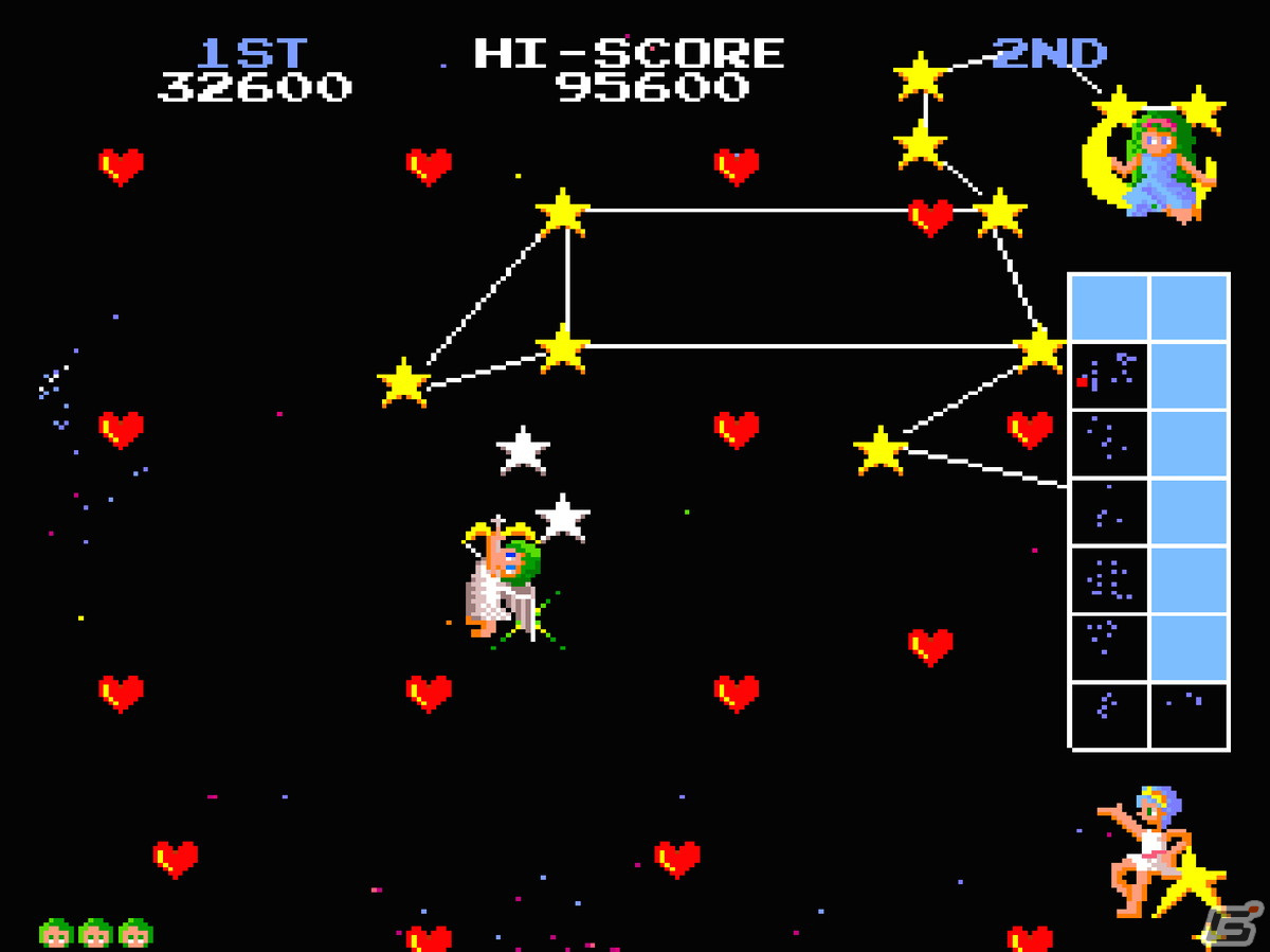 「アーケードアーカイブス 悪戯天使」がPS4/Switchで11月4日より配信！星を繋げて星座を完成させるアクションゲームの画像5