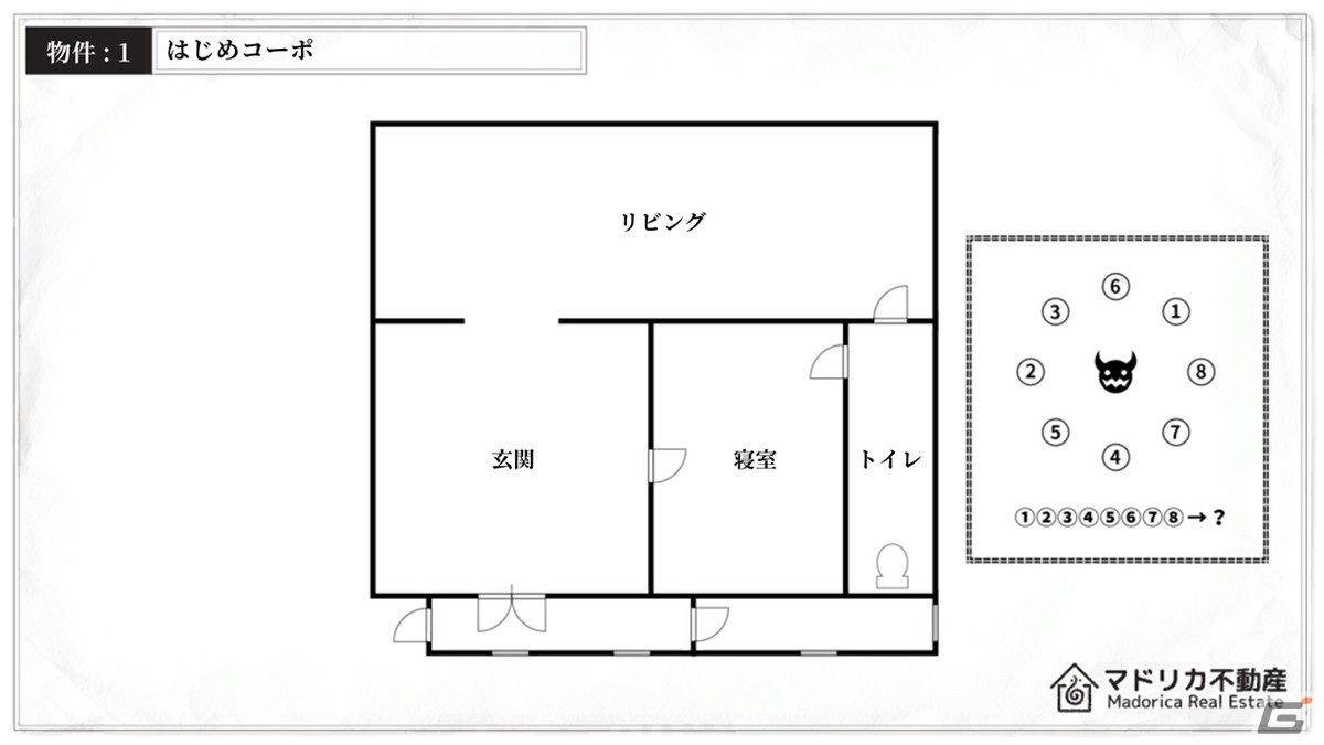印刷した間取り図にメモしたり折ったりしながら進める謎解きゲーム「マドリカ不動産2 -新物件の間取り謎」が配信開始！の画像2