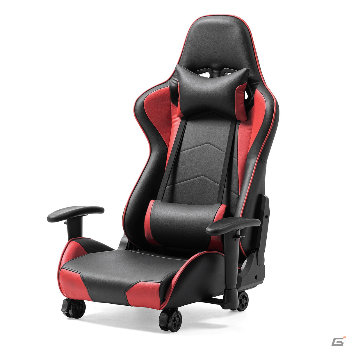 からだ全体を預けられるバケットシート形状のキャスター付きゲーミング座椅子が発売！カラーはレッドとグレーの2種の画像12