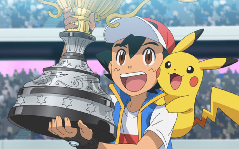 アニメ「ポケットモンスター」サトシがポケモンバトルの世界チャンピオンに！無敗の最強王者ダンデに勝利