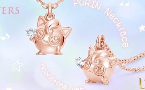 「ポケットモンスター」コラボネックレスにプリンがモチーフのムーンストーンVerが登場！チャームポイントのまるい体や大きな瞳を細密に表現