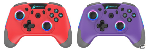 7色に光るRGB LED機能が搭載されたSwitch用ゲーミングコントローラーの新色「緋色」「菫色」が数量限定で11月22日に発売の画像2