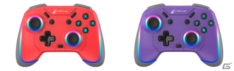 7色に光るRGB LED機能が搭載されたSwitch用ゲーミングコントローラーの新色「緋色」「菫色」が数量限定で11月22日に発売の画像3