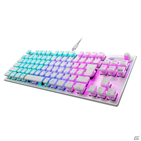 ROCCATの薄型ゲーミングキーボード「Vulcan TKL」日本語配列キーボードに新色としてホワイトが登場！の画像1