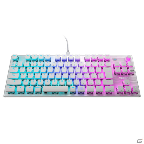 ROCCATの薄型ゲーミングキーボード「Vulcan TKL」日本語配列キーボードに新色としてホワイトが登場！の画像2