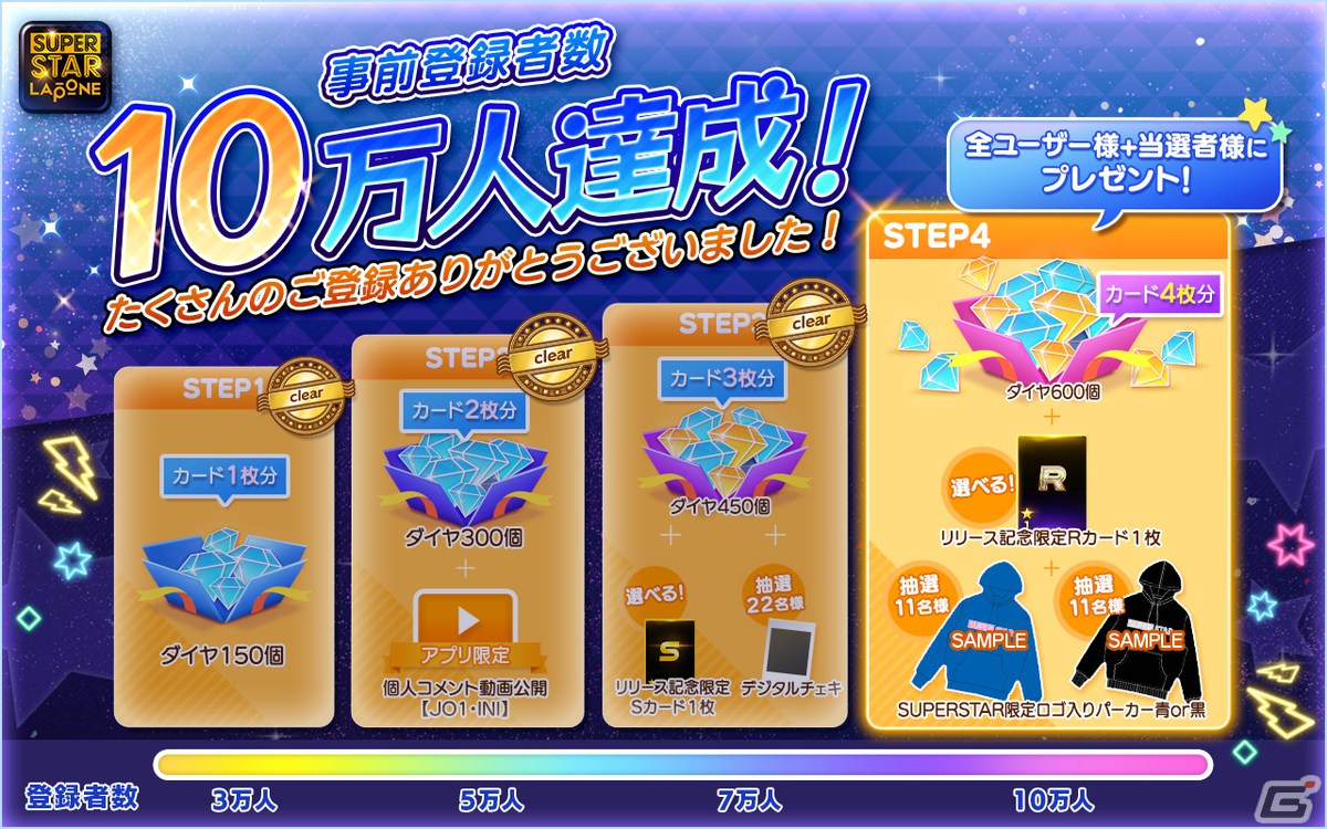 「SUPERSTAR LAPONE」がサービス開始！LAPONEエンタテインメント所属アーティストの楽曲が楽しめるリズムゲームアプリの画像6