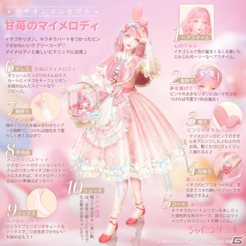 「シャイニングニキ」でサンリオキャラクターとのコラボイベントが開催！シナモロールとマイメロディをイメージした限定コーデを手に入れようの画像3
