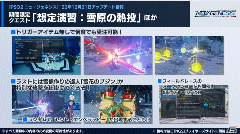 「PSO2 NGS」クリスマスイベントを含む12月アップデート情報を紹介！「シンパシー2023」にはナーデレフ役の田所あずささんが出演の画像16