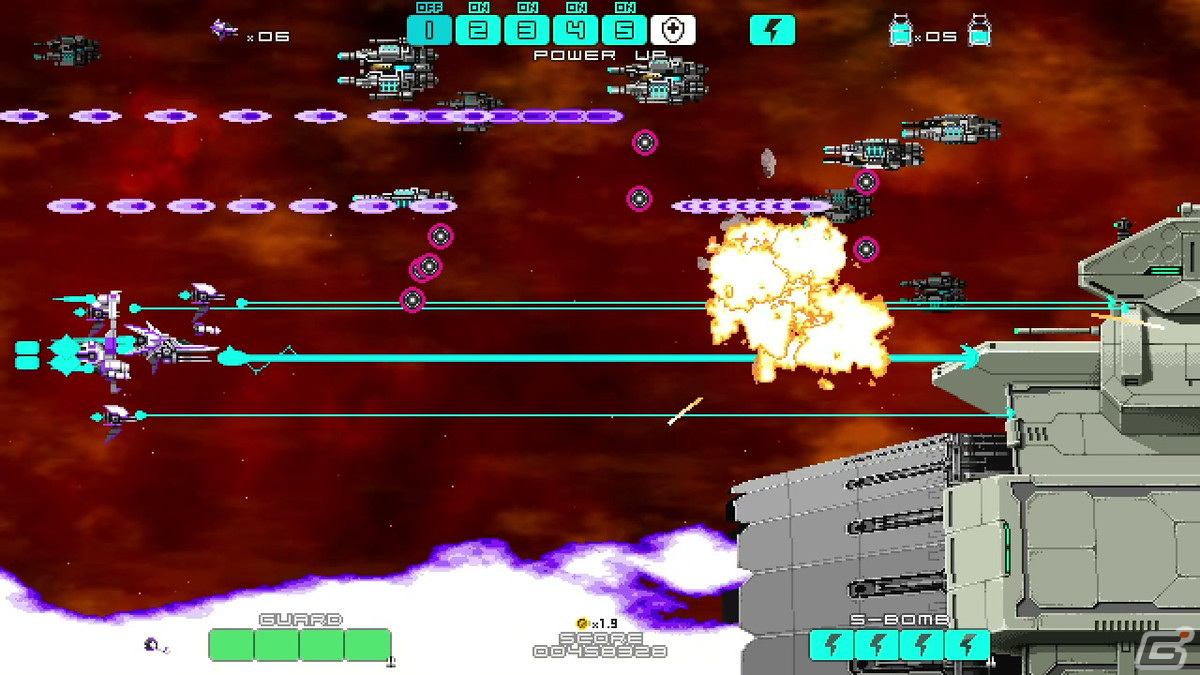 誰でもクリアできる2D横スクロールSTG「DRAINUS」Switch版の配信日が2023年2月2日に決定！の画像3