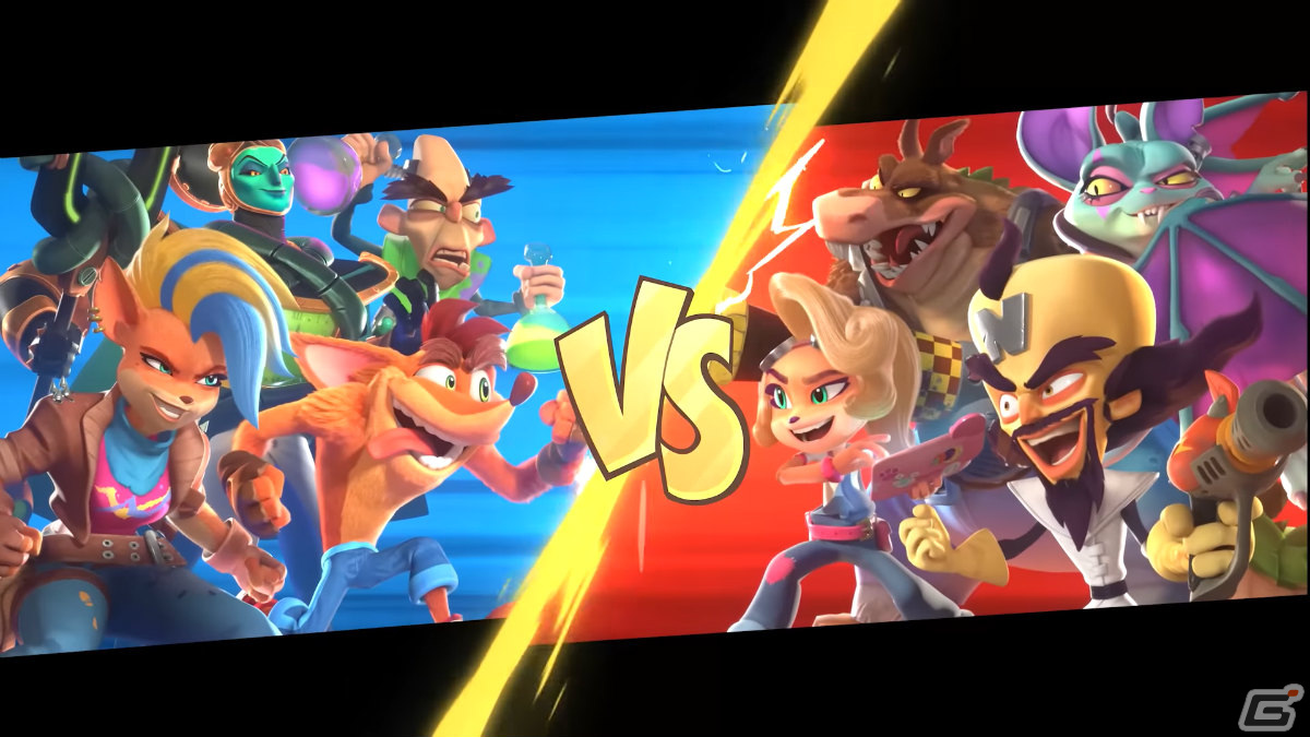 クラッシュ・バンディクー」シリーズ最新作となる4対4の3D対戦