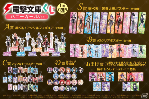 「電撃文庫くじ バニーガールVer.」がくじ引き堂に登場！グッズステーションとの連動もの画像2