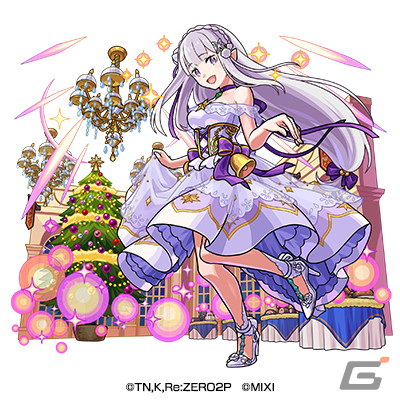 「モンスト」エミリアやレムらがクリスマス仕様の描きおろしイラストで登場！「Re:ゼロから始める異世界生活」コラボが12月16日より開催の画像3