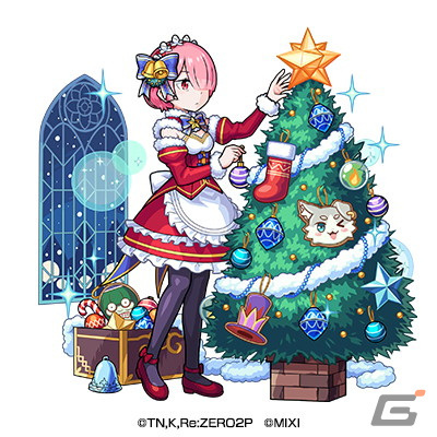 「モンスト」エミリアやレムらがクリスマス仕様の描きおろしイラストで登場！「Re:ゼロから始める異世界生活」コラボが12月16日より開催の画像6