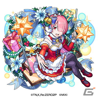 「モンスト」エミリアやレムらがクリスマス仕様の描きおろしイラストで登場！「Re:ゼロから始める異世界生活」コラボが12月16日より開催の画像7