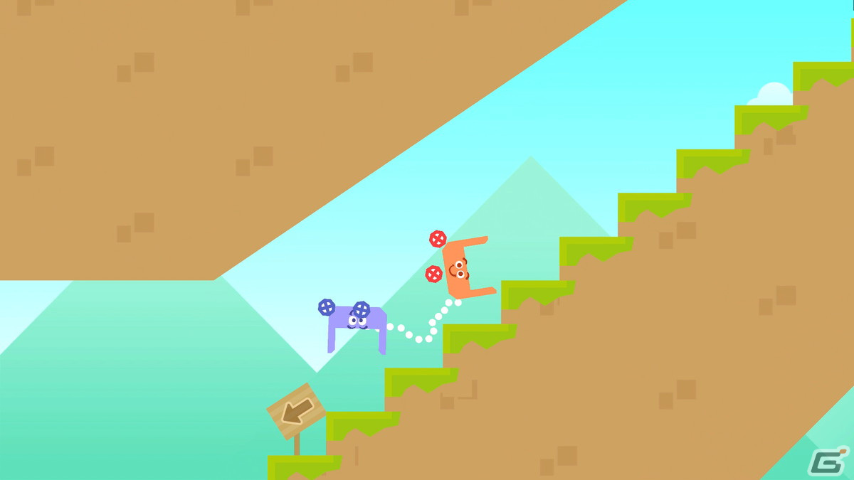 2人協力プレイ専用2Dアクション「Elasti'Carts 走って転んで引っぱって」の予告ムービーが公開の画像12