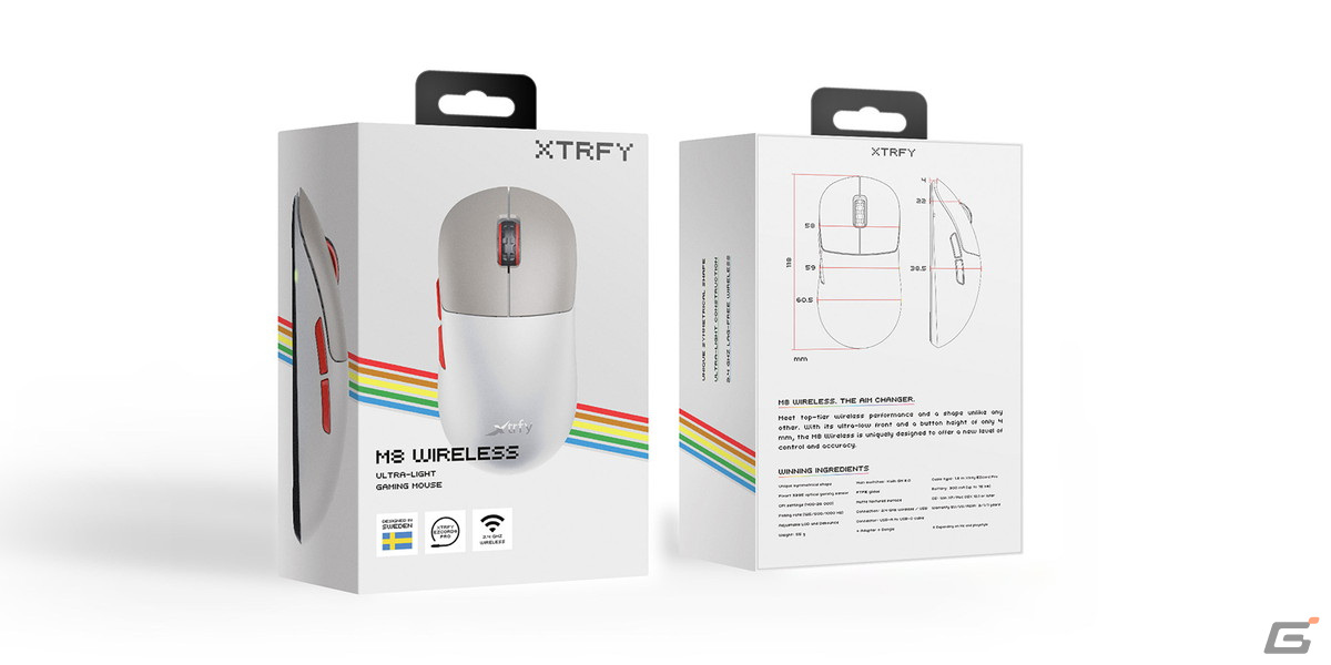 eスポーツブランド「Xtrfy」より「M8 ワイヤレス ゲーミングマウス」が本日発売！ウルトラ・ローフロントによる革新的なマウス形状を実現の画像14