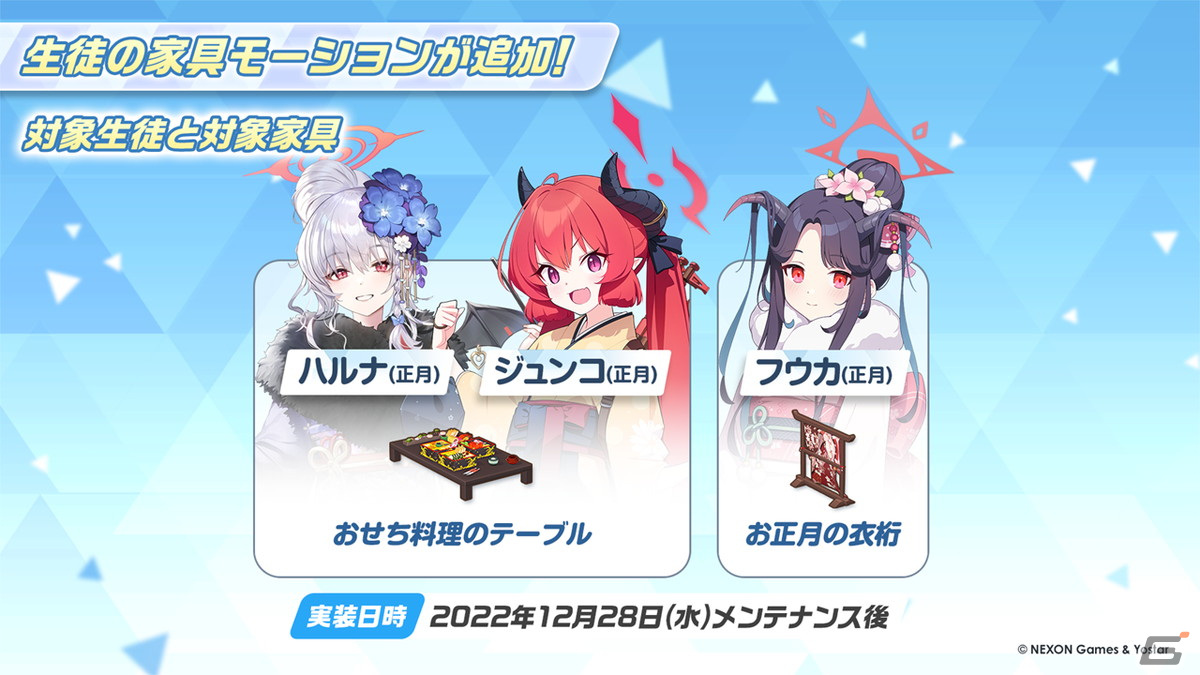 「ブルアカ」正月バージョンのジュンコ、フウカ、ハルナが登場のイベントが12月28日スタート！リアルイベント「ブルアカふぇす！」の情報もの画像19