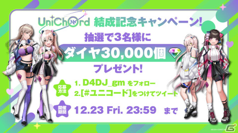 「D4DJ」新ユニット「UniChØrd」の情報やオリジナル楽曲などの情報が公開に！の画像3