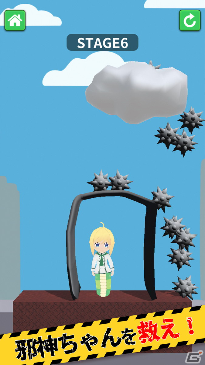 線を描いて邪神ちゃんを救うハイパーカジュアルゲーム「救え！邪神ちゃんドロップキック」が配信開始！の画像3