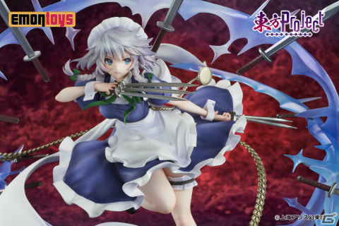 「東方Project」より十六夜咲夜の1/7スケールフィギュアが登場！ナイフを携えた立体感のある造形に注目の画像5