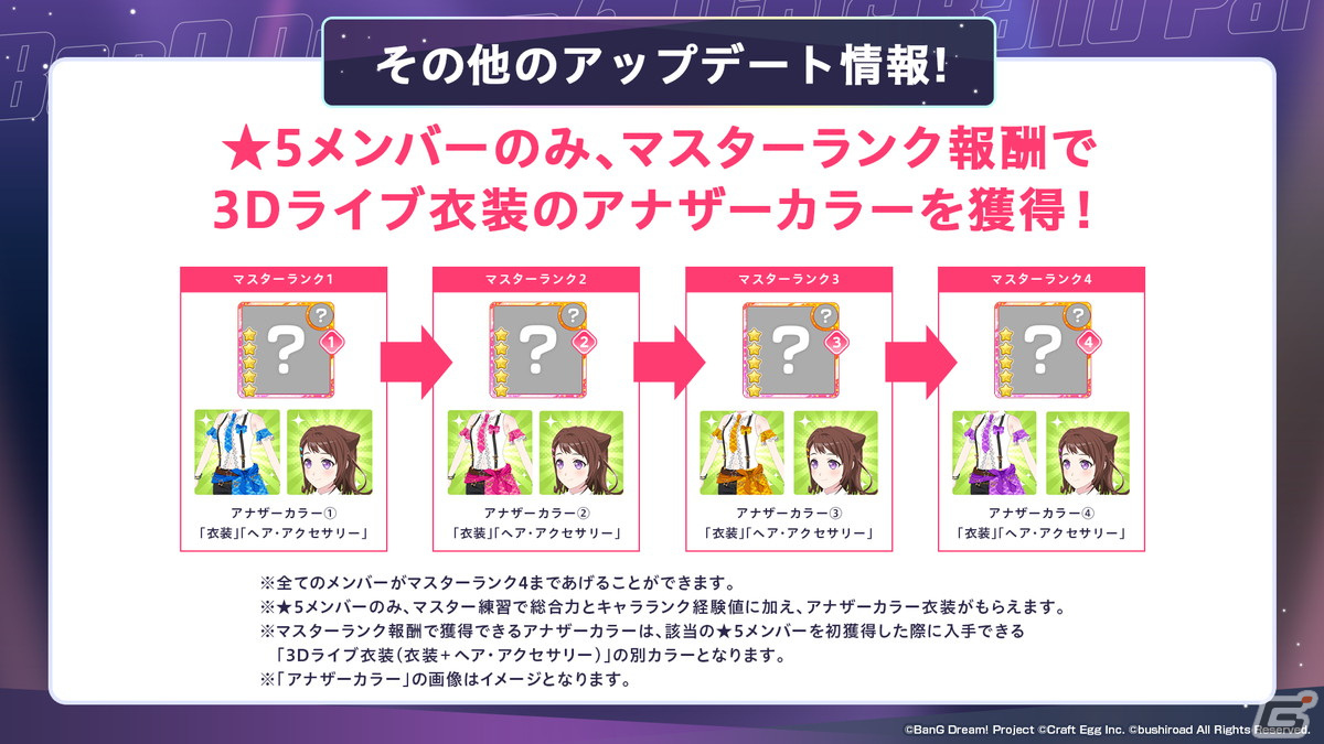 「ガルパ」6周年超大型アップデートの詳細が発表！各バンドの新キービジュアル、卒業式イベント、3Dライブパート映像などが公開にの画像47
