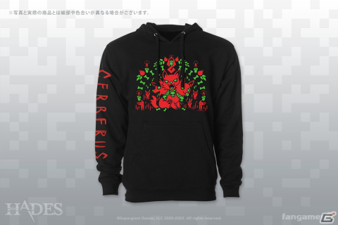 「HADES」とFangamerのコラボアイテム6点が販売開始！ケルベロスデザインのパーカーやスケリーのおしゃべりぬいぐるみなどが登場の画像3