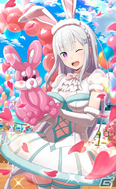 「リゼロス」バニー衣装の★3エミリアが登場する特別ガチャが開催！エミリア役・高橋李依さんのサイン色紙が当たるキャンペーンもの画像3