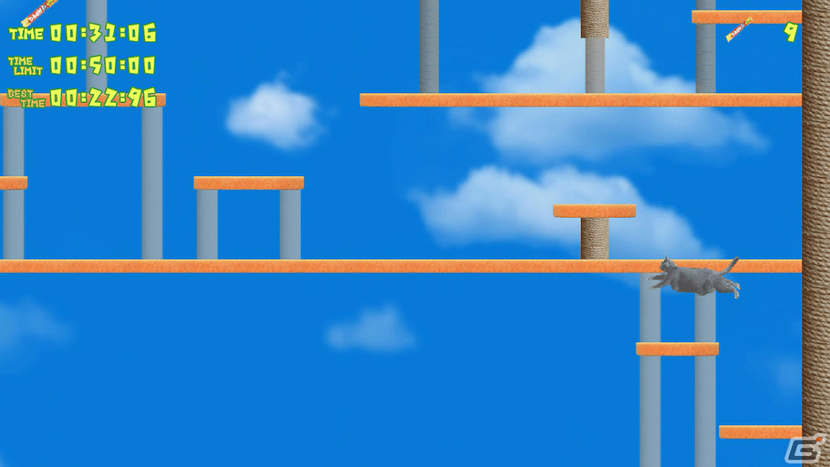 Switch「ツクールシリーズ CAT AND TOWER」が配信！猫を操作して塔の上にあるゴールを目指すアクションゲームの画像2
