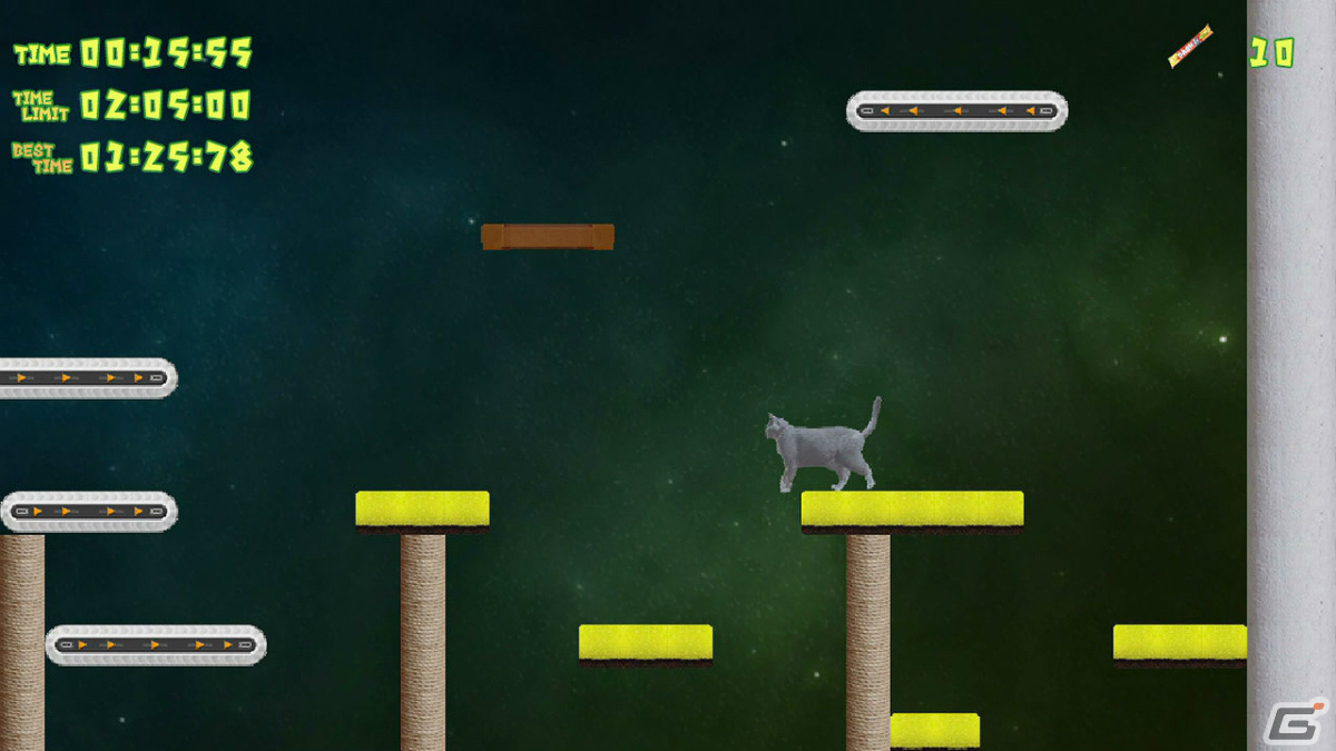 Switch「ツクールシリーズ CAT AND TOWER」が配信！猫を操作して塔の上にあるゴールを目指すアクションゲームの画像4