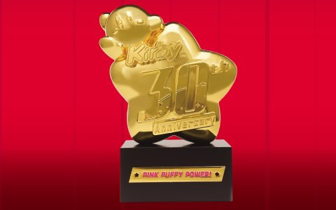 「星のカービィ」30周年を記念するトロフィーが登場！ほどよい重量感と金メッキで高級感あふれる仕上がり