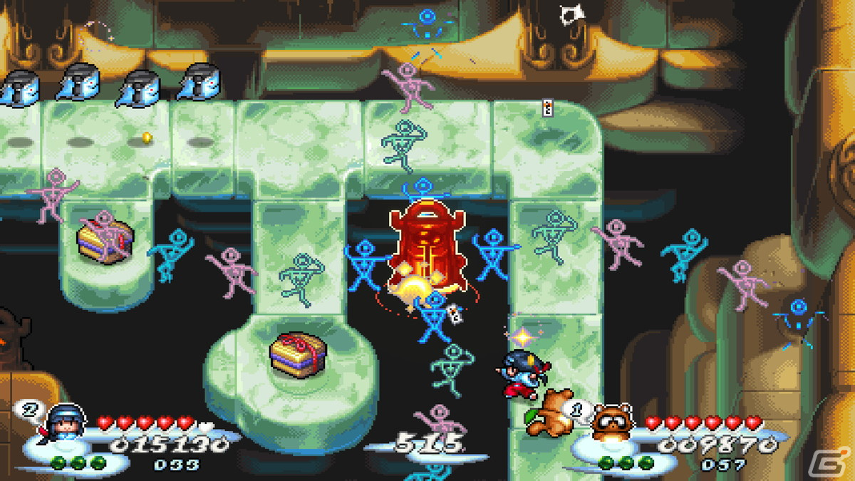 元祖巫女さんSTG「奇々怪界 黒マントの謎」のSteam版が2月24日に配信！16bitテイストの可愛らしい世界観と遊び応え抜群の難易度が魅力の画像10