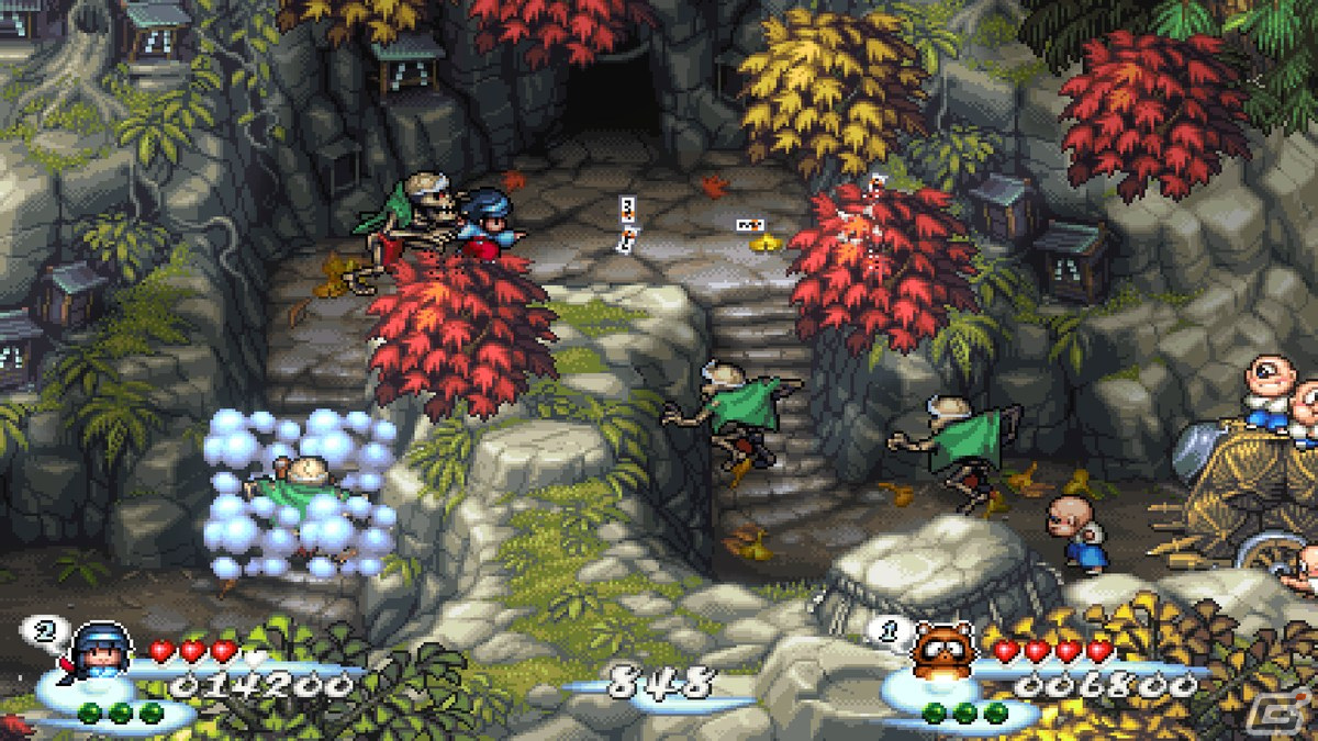 元祖巫女さんSTG「奇々怪界 黒マントの謎」のSteam版が2月24日に配信！16bitテイストの可愛らしい世界観と遊び応え抜群の難易度が魅力の画像5