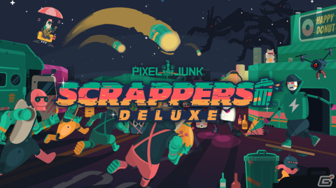 最大4人で遊べるゴミ回収パーティACT「PixelJunk Scrappers Deluxe」がPS5/PS4/Switchで2023年に配信！PC版とのクロスプレイに対応予定の画像1