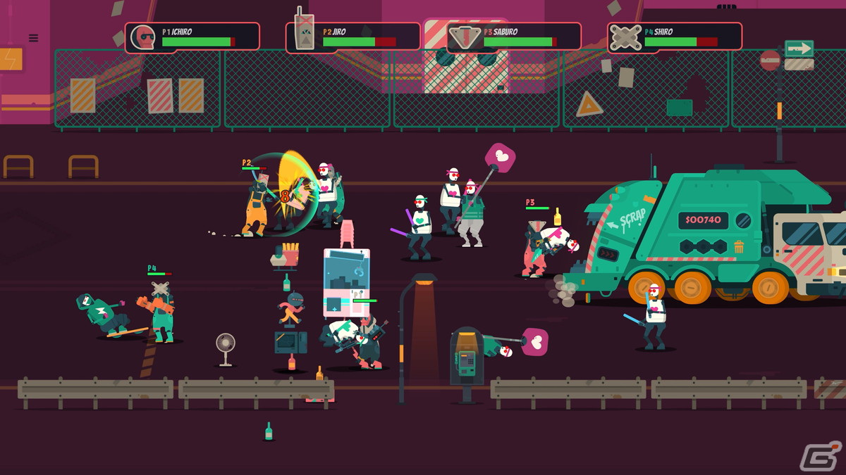 最大4人で遊べるゴミ回収パーティACT「PixelJunk Scrappers Deluxe」がPS5/PS4/Switchで2023年に配信！PC版とのクロスプレイに対応予定の画像5