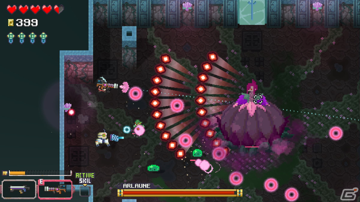ローグライク系ダンジョン探索STG「Mystic Gate」のSteam版が配信開始！武器やスキルでキャラを強化し攻略を目指そうの画像2