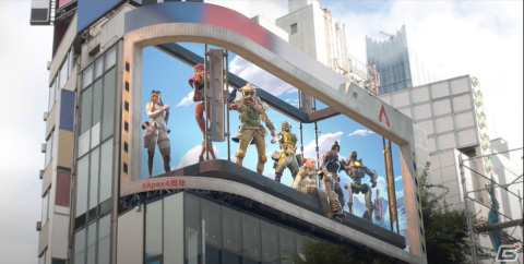 「Apex Legends」4周年記念の3D広告がクロス新宿ビジョンに登場！ブラッドハウンドやレイスのダイナミックな姿を楽しめるの画像1