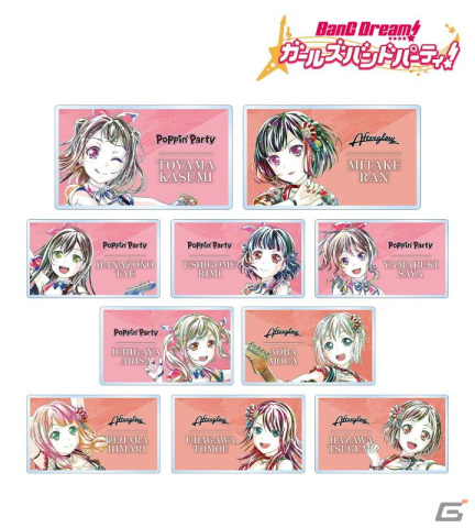 「バンドリ！ ガールズバンドパーティ！」トレーディングAni-Art第4弾グッズの受注受付が開始！アクリルネームプレートや缶バッジなどが登場の画像1