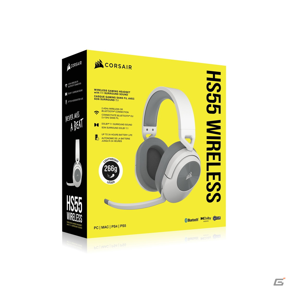 アスク、CORSAIR製7.1chサラウンド対応ゲーミングヘッドセット「HS55 WIRELESS」＆「HS65 WIRELESS」シリーズを2月24日に発売の画像7