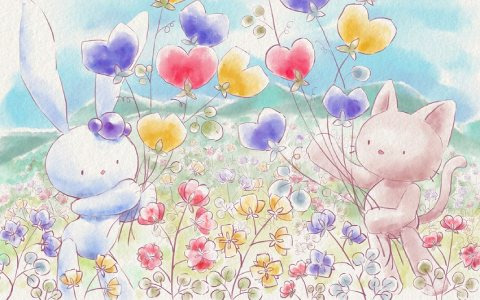 Switch「ルクちゃんのハートバルーン」が配信開始！絵本のようなやさしい世界を舞台とした水彩調パズルゲーム