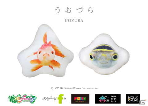 写真集「世界初の魚の顔図鑑 うおづら」が初プライズ化！魚たちの正面顔がキュートなクッションなど限定プライズが3月9日より展開の画像1