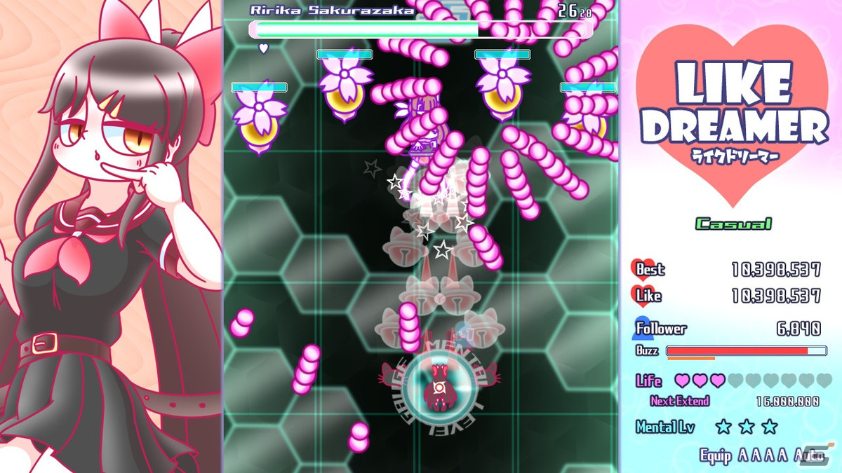 弾幕女子が炎上に負けじと映えプレイを目指す弾幕STG「ライクドリーマー」がSwitchで3月30日に配信！の画像10
