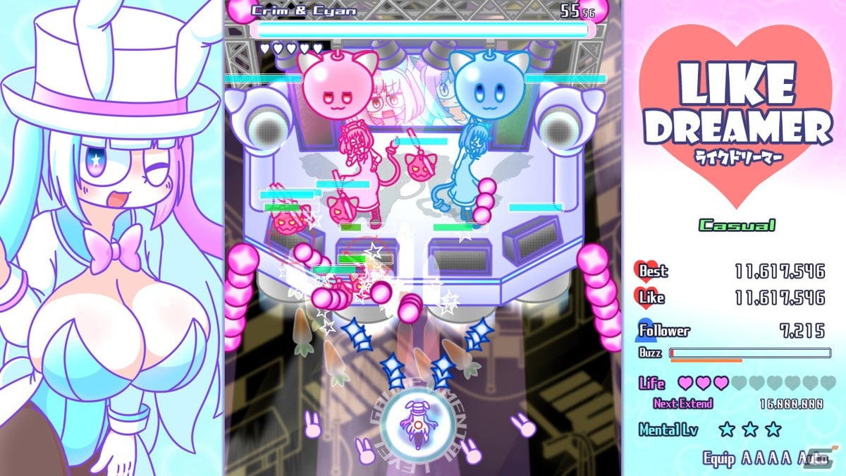 弾幕女子が炎上に負けじと映えプレイを目指す弾幕STG「ライクドリーマー」がSwitchで3月30日に配信！の画像4